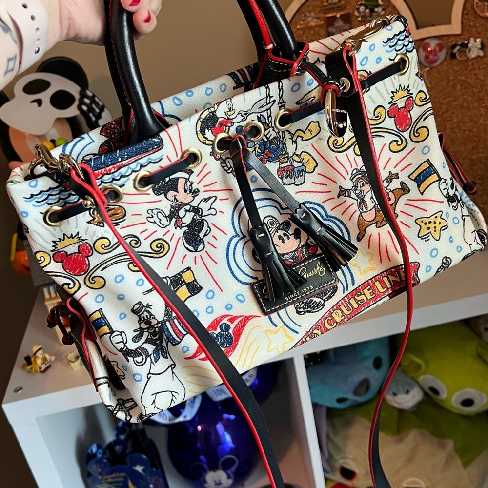 SOLD Disney Dooney & Bourke Cruise Line Sketch Tassel Tote - Picture 8 of 8